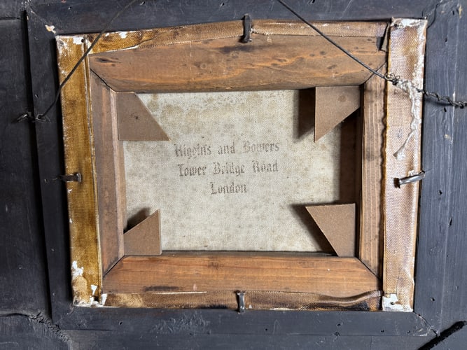 Oil On Canvas Painting. """"Children Playing"""" On A Teeter Totter By A Country Cottage. - 4