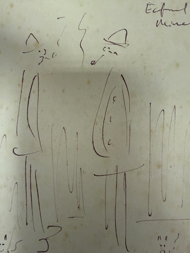 Original, Drawing, Rare, Hand Signed and dated, (1 of 6)