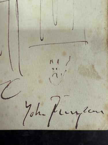 Original, Drawing, Rare, Hand Signed and dated, - 3