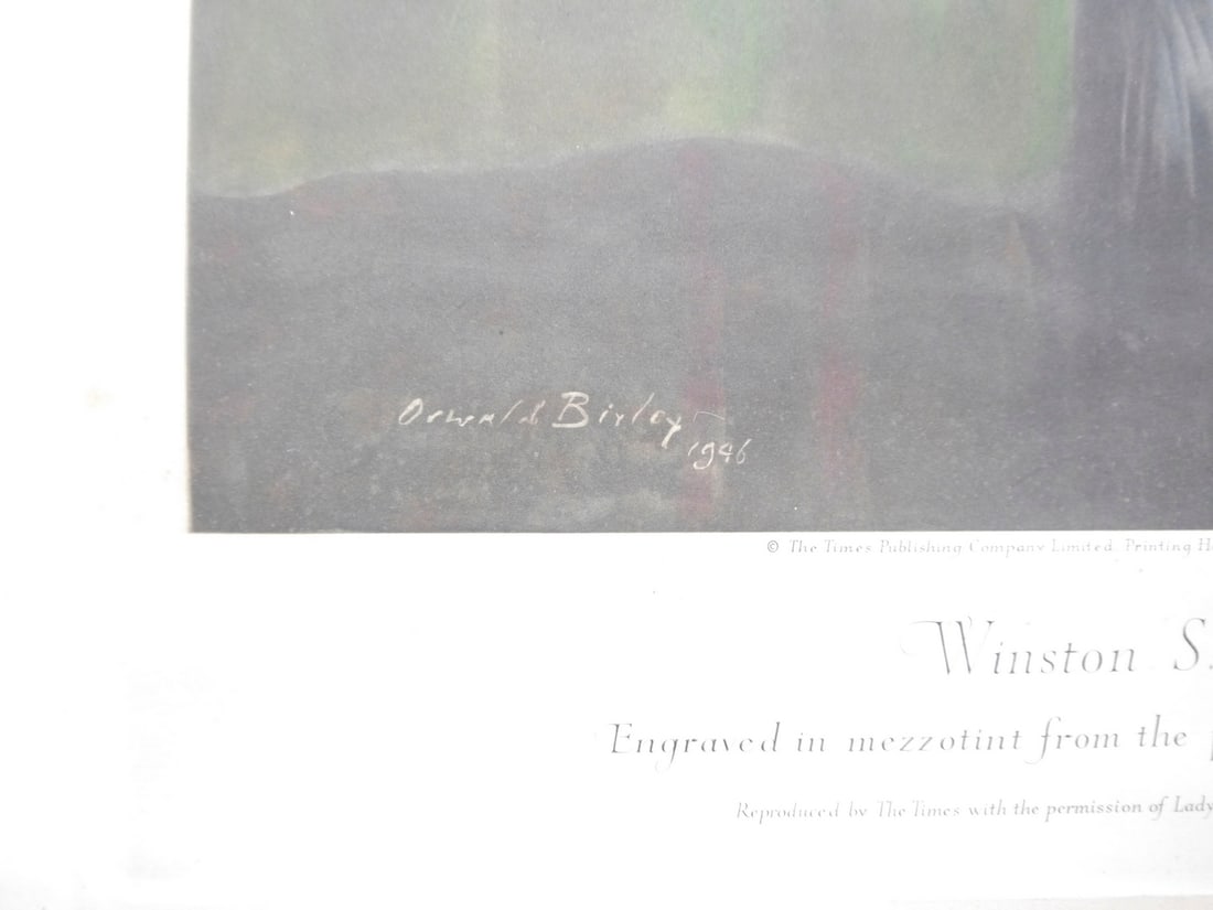 Winston Churchill- Signed in Pencil by the Engraver 'Lawrence Josset' - 5