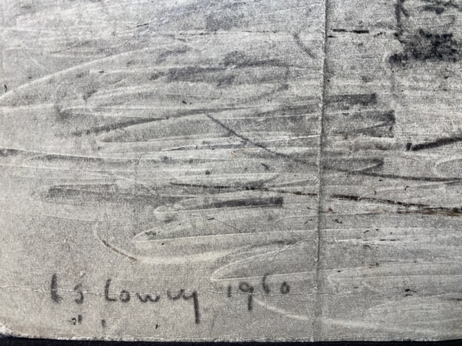 Laurence Stephen Lowry, 1960, Original, Drawing, Hand Signed, - 2
