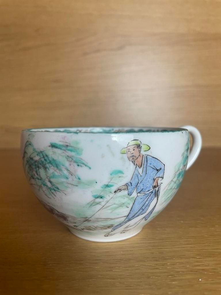 Collectable Art Handmade Painting Five Colours Porcelain Figure Bowl: Collectable Art Handmade Painting Five Colours Porcelain Figure Bowl