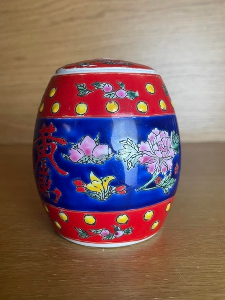 Chinese antique famille rose porcelain Jar Qing Daoguang period handmade rare - 3
