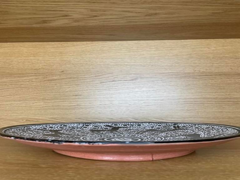 Folk Art Hand Painted Pottery Wall Plate with Deer Made in Mexico - 3