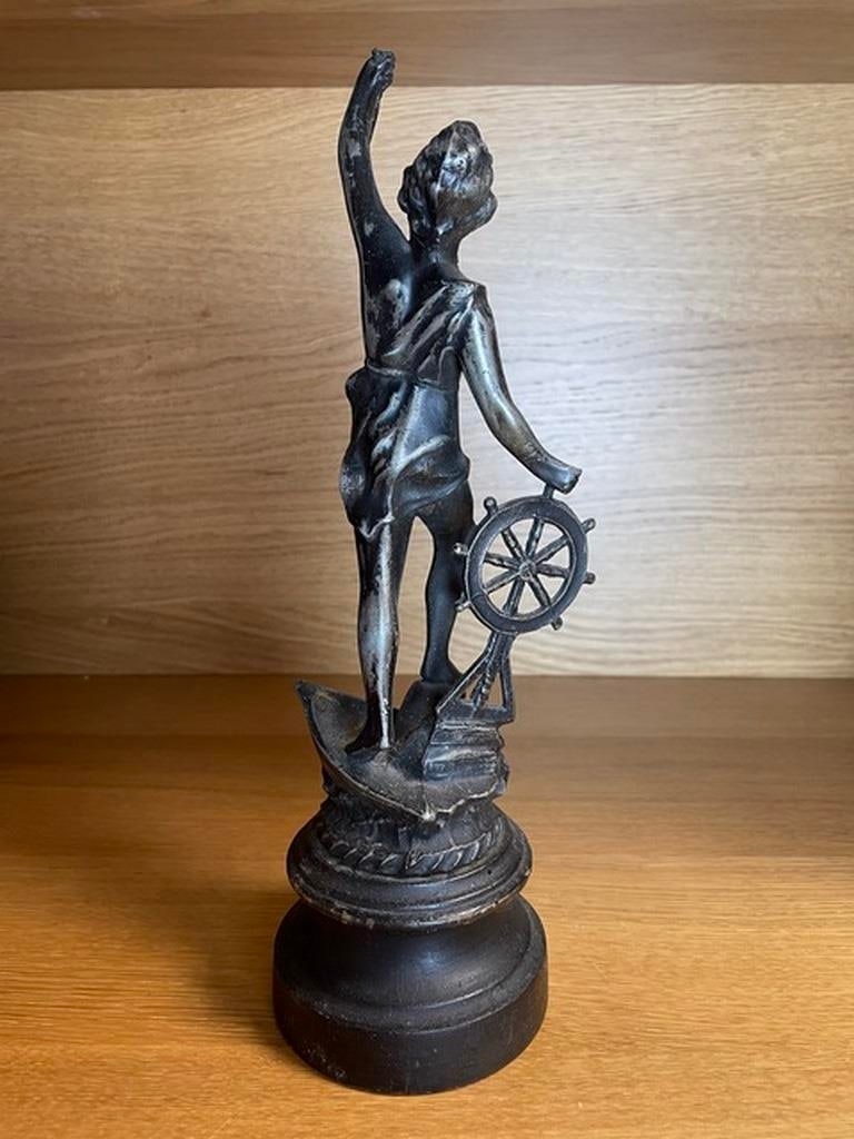 19th Century French spelter figures modeled as Le Commerce - 3