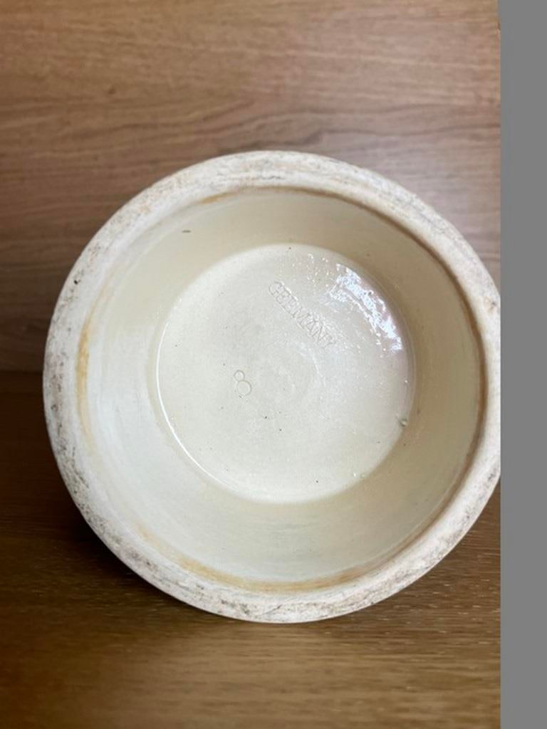 Antique c. 1900 Gertz 1816 German Stein 2L """"Tiroler Leben"""" Pouring Vessel w/ Lid (French Zone) - 5