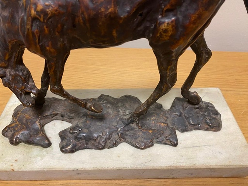 After Edgar Degas, Horse with Head Lowered, Bronze Sculpture - 2