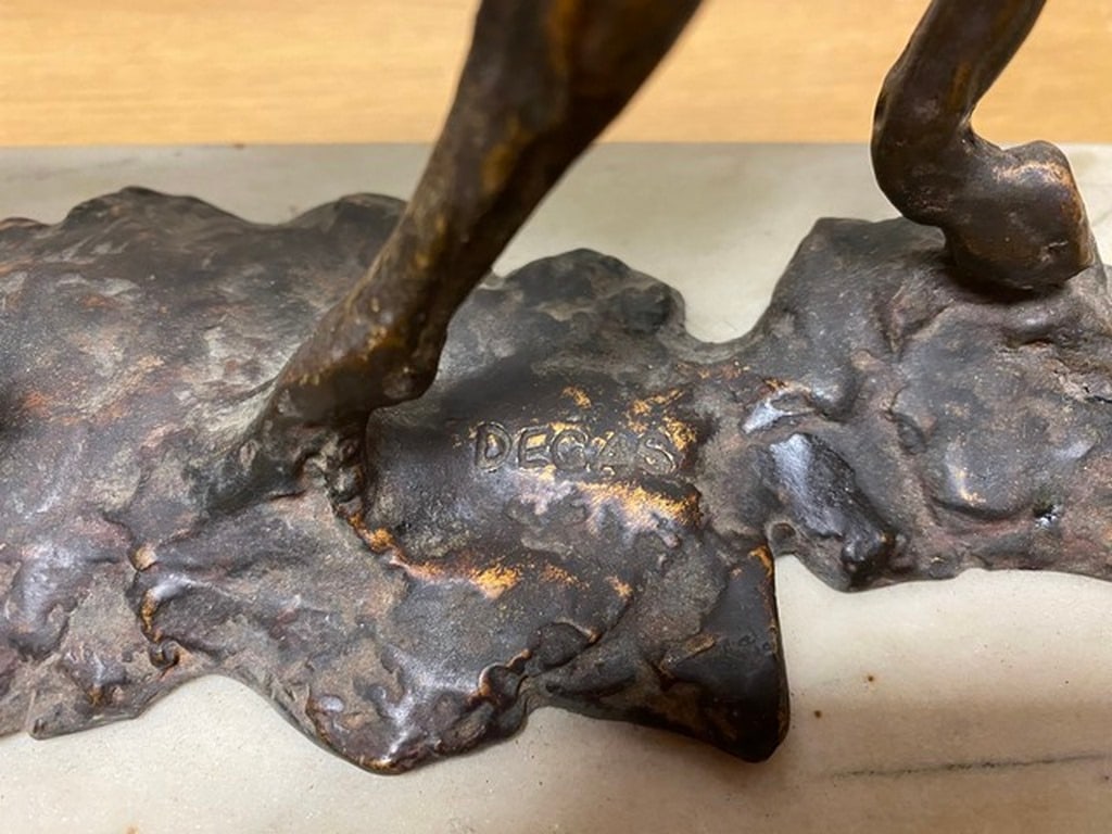 After Edgar Degas, Horse with Head Lowered, Bronze Sculpture - 3