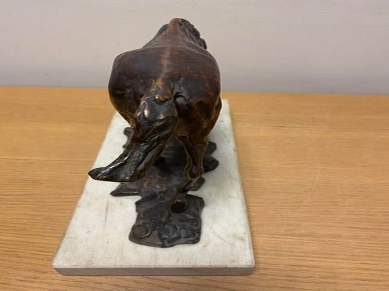 After Edgar Degas, Horse with Head Lowered, Bronze Sculpture - 5