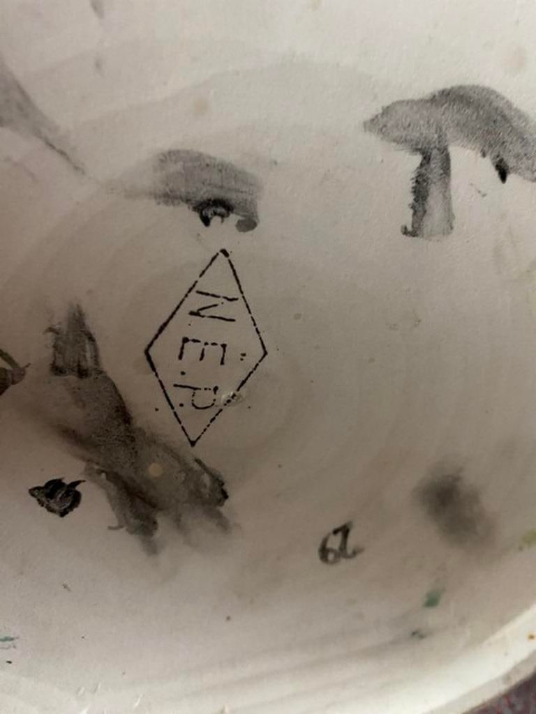 X-Large Vintage Chinese Famille Qing Dynasty Porcelain Fish Bowl Planter - 6