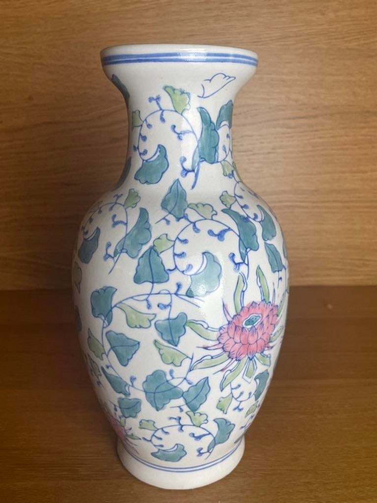 Vintage Chinoiserie Chinese Vase, Made 1960s - 2