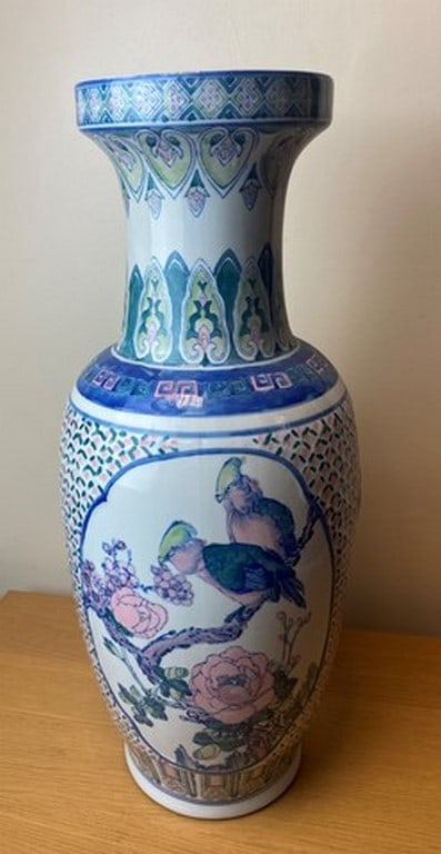 Large Chinese Ceramic Floor Vase - 2