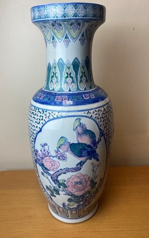 Large Chinese Ceramic Floor Vase - 3