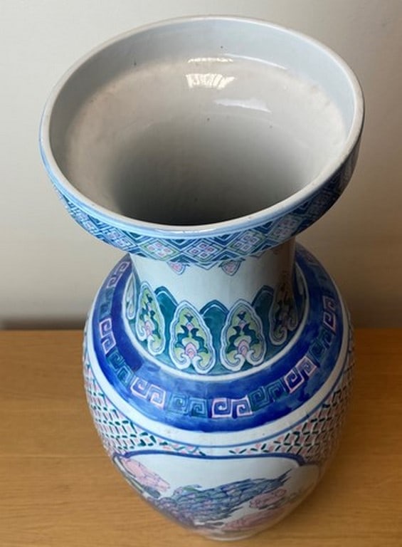 Large Chinese Ceramic Floor Vase - 6