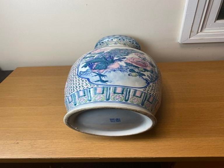 Large Chinese Ceramic Floor Vase - 7