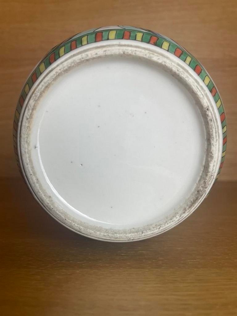 Antique 19th c. Chinese Porcelain Famille Vert Vase Jar Export Boys at Play - 5