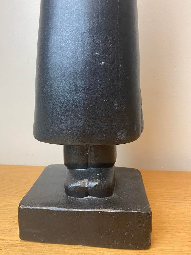 Vintage Hand Carved Wooden Asian Vietnamese Woman Sculpture Figurine - 4