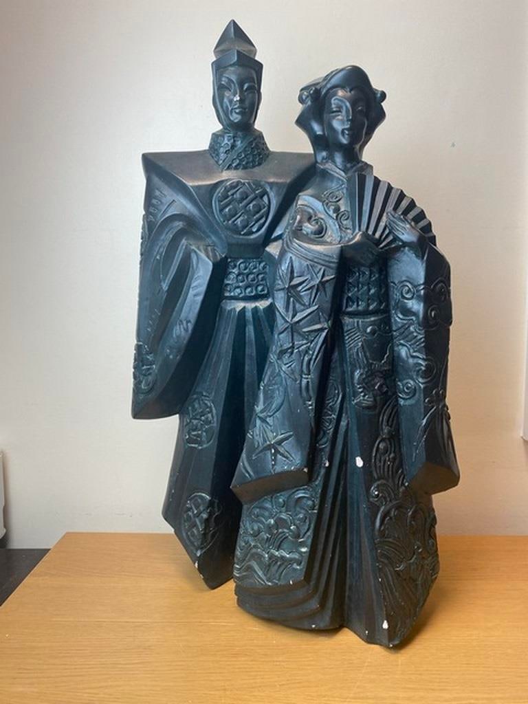 Orginal Alexander Danel sculpture, Japanese Couple: Orginal Alexander Danel sculpture, Japanese Couple