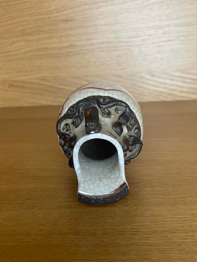 Vintage Chinese Nanking Crackleware Porcelain Vase Signed - 4