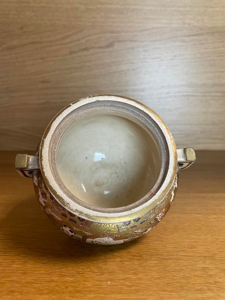 ANTQ MEIJI ERA SATSUMA ~ SAMURAI Urn Vase 19TH CENTURY - 3