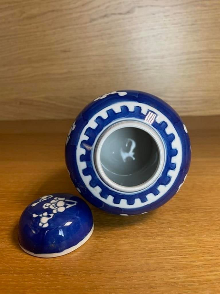 Chinese antique blue and white ice plum jar small jar - 3