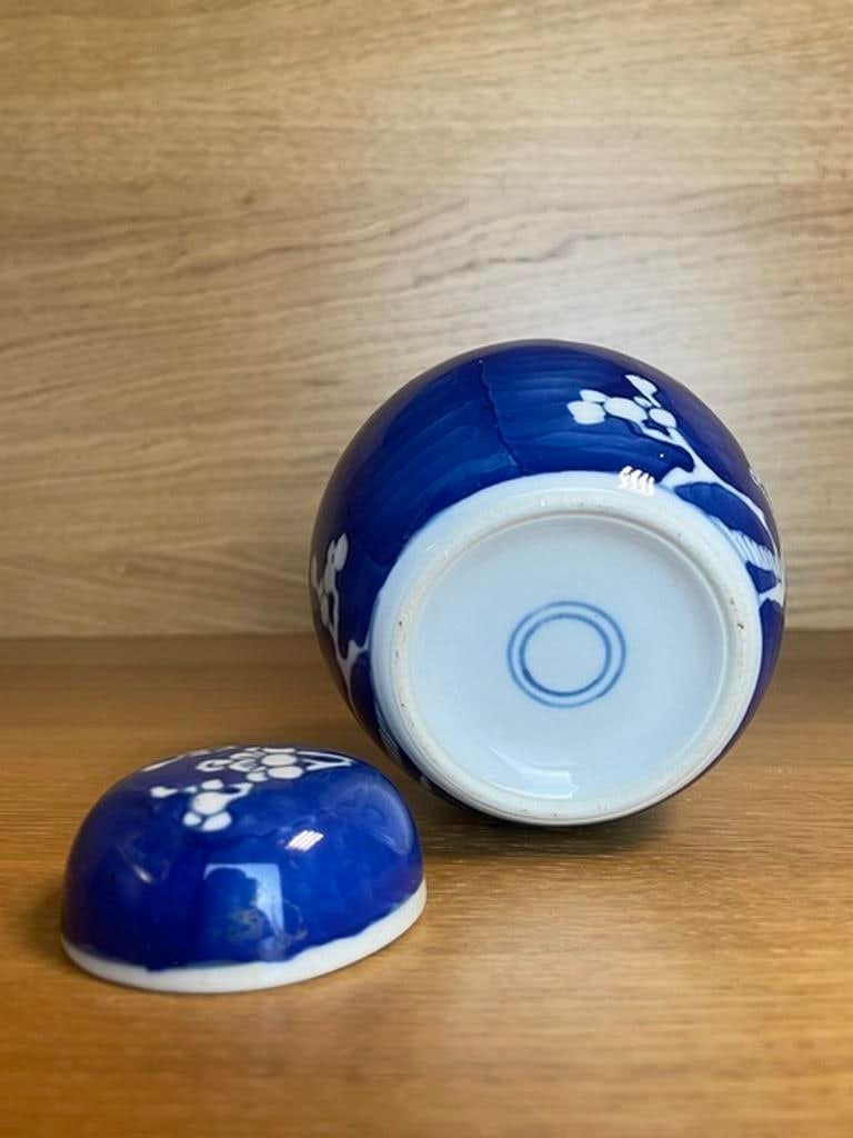 Chinese antique blue and white ice plum jar small jar - 4