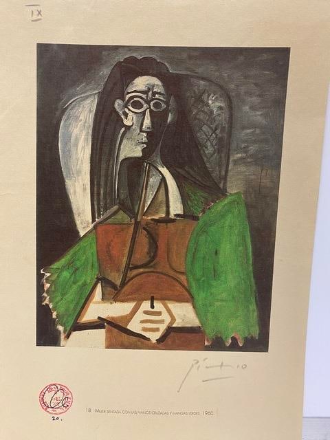 Picasso, Print, Original, Signed, Stamp, Seal, - 2