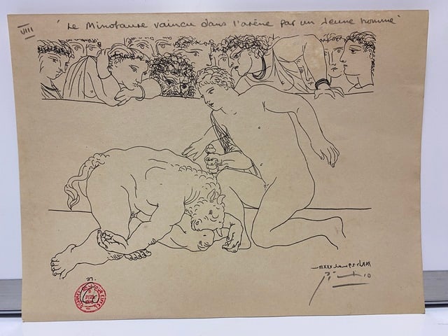 Picasso, Print, Original, Signed, Stamp, Seal, (1 of 4)