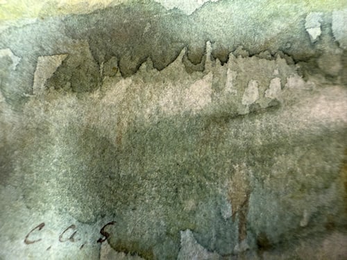 Charles. A. Sheahan (1864-1937) Original, Watercolor Drawing, Rare, Hand Signed, - 3