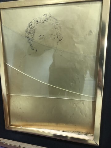 Andy Warhol, Original, Print on foil, from the gold book, signed, - 2