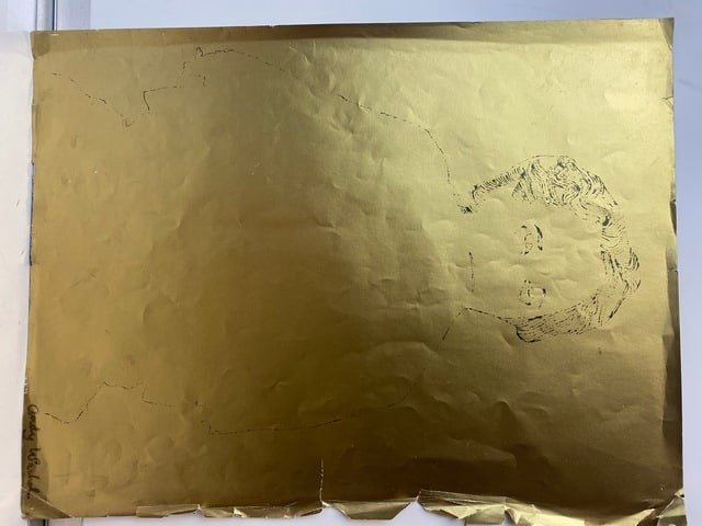 Andy Warhol, Original, Print on foil, from the gold book, signed, - 4