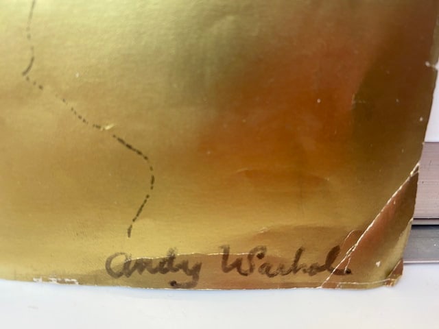 Andy Warhol, Original, Print on foil, from the gold book, signed, - 7
