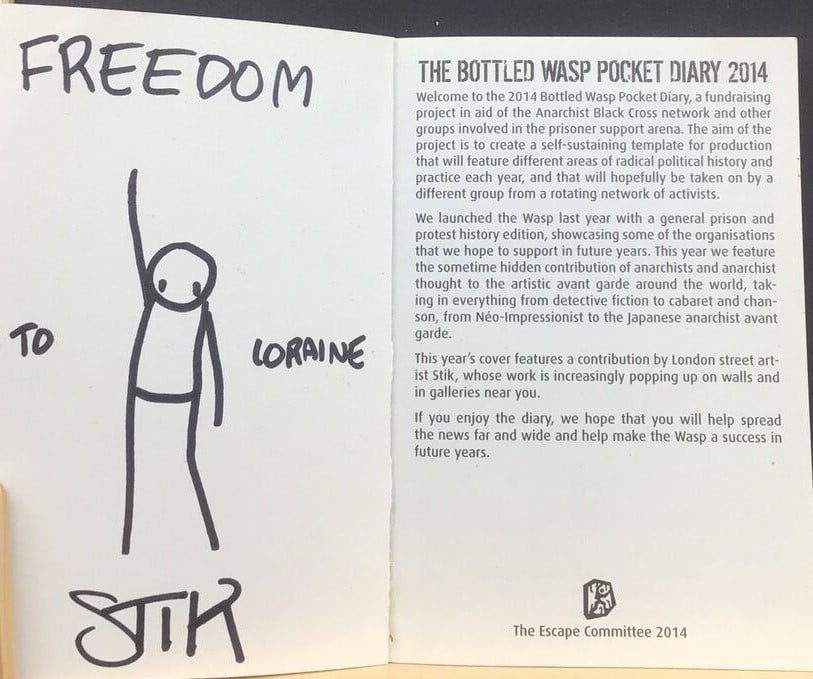 STIK, Hand Signed Book and Small Drawing, - 3