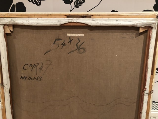 Christina Mary de la Falbe """"Passing Figure"""" 1983 Original Oil Painting on Canvas Signed - 5