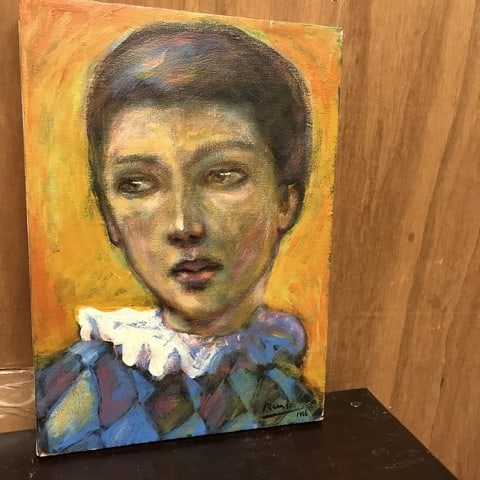 Picasso, (In the manner of) Original, rare art, Vintage, old painting, hand signed, - 3