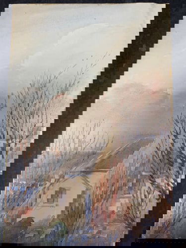 Charles. A. Sheahan (1864-1937) Original, Watercolor Drawing, Rare, Hand Signed,: Charles. A. Sheahan (1864-1937) Original, Watercolor Drawing, Rare, Hand Signed,