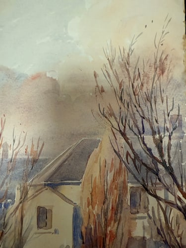 Charles. A. Sheahan (1864-1937) Original, Watercolor Drawing, Rare, Hand Signed, - 3