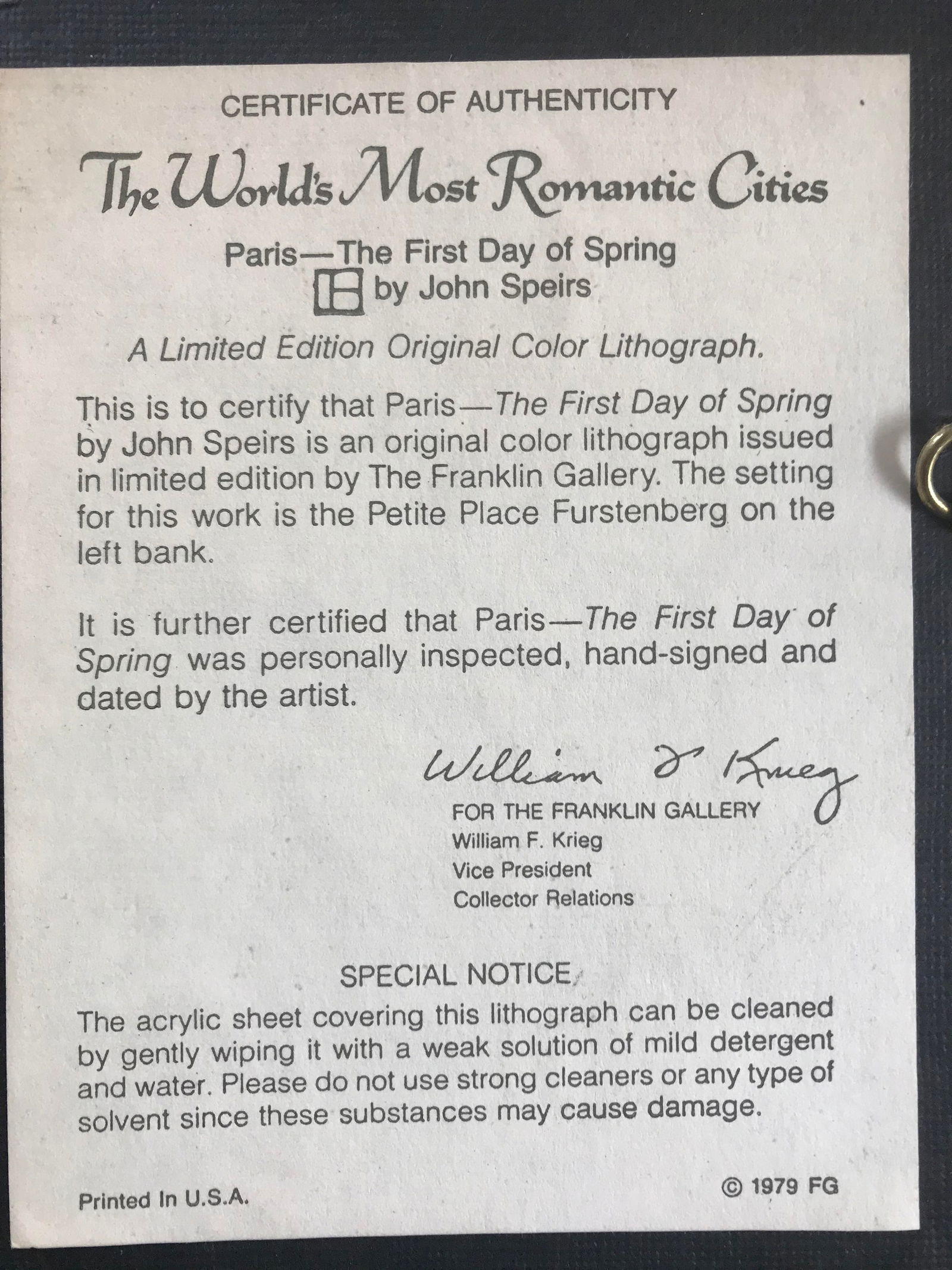 Print Set, Signed, - 5