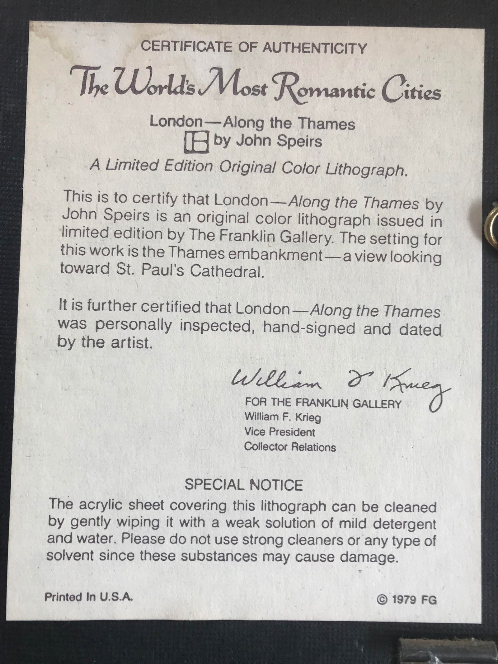 Print Set, Signed, - 6