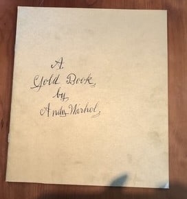 Andy Warhol, Gold Book,: Andy Warhol, Gold Book, 