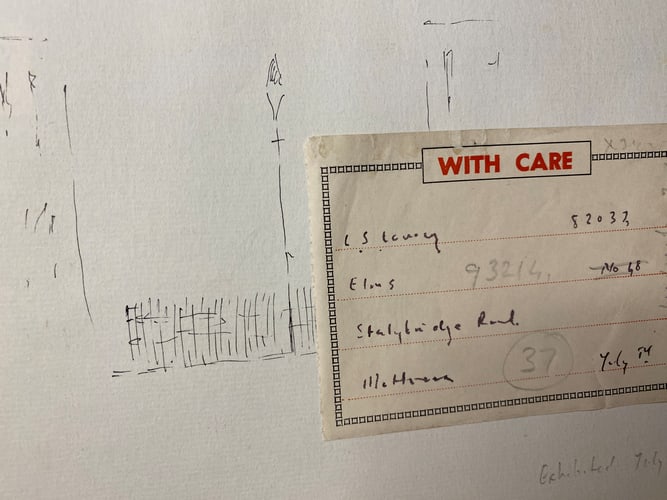 Laurence Stephen Lowry, 1961, Original, Drawing, Hand Signed, - 5