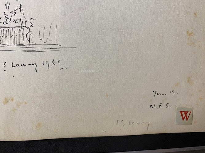 Laurence Stephen Lowry, 1961, Original, Drawing, Hand Signed, - 9