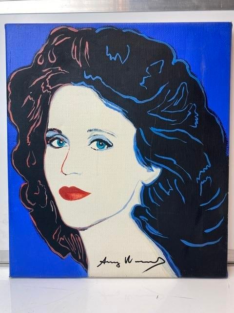 Andy Warhol, (After) Original Oil Painting, Signed, Seal,: Andy Warhol, (After) Original Oil Painting, Signed, Seal, No COA No documentation and only 25 years in provenance by one private Collection. (Attributed) sold as attributed t