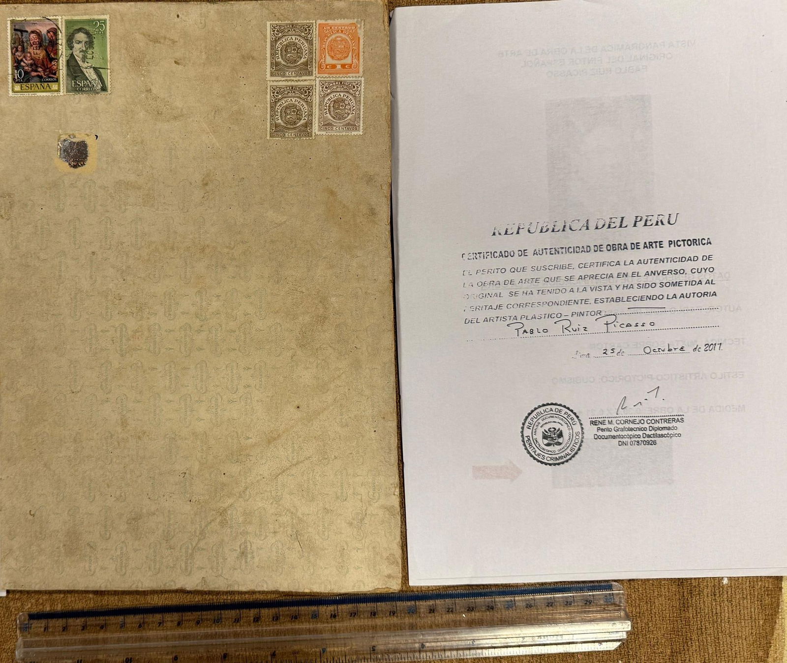 Picasso (Attributed), Original Hand Signed, oil painting, - 7