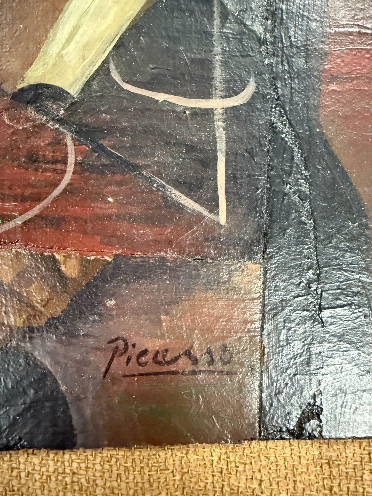 Picasso (Attributed), Original Hand Signed, oil painting, - 8