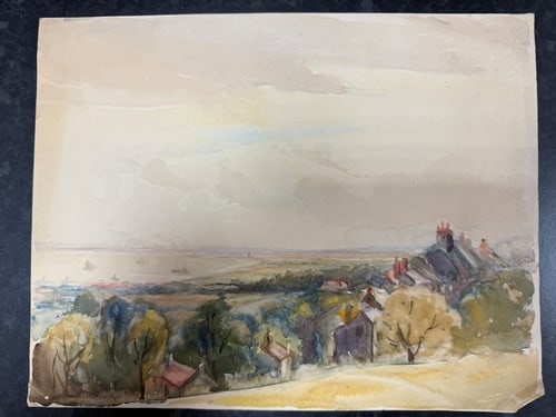 Charles. A. Sheahan (1864-1937) Original, Watercolor Drawing, Rare, Hand Signed,: Charles. A. Sheahan (1864-1937) Original, Watercolor Drawing, Rare, Hand Signed,