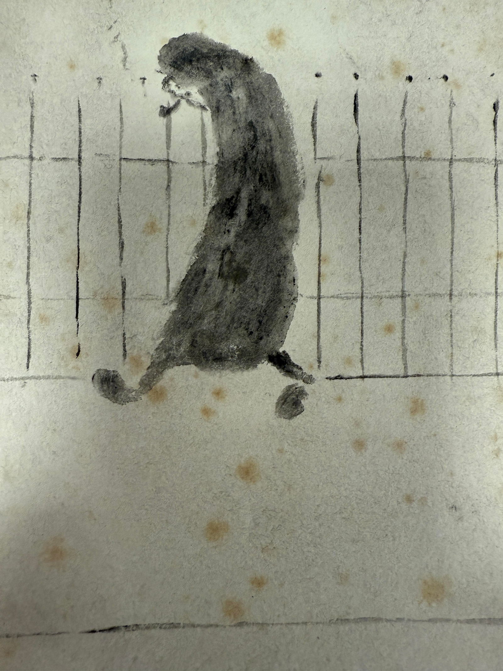 Laurence Stephen Lowry, 1951, Original, Drawing, Hand Signed, - 2