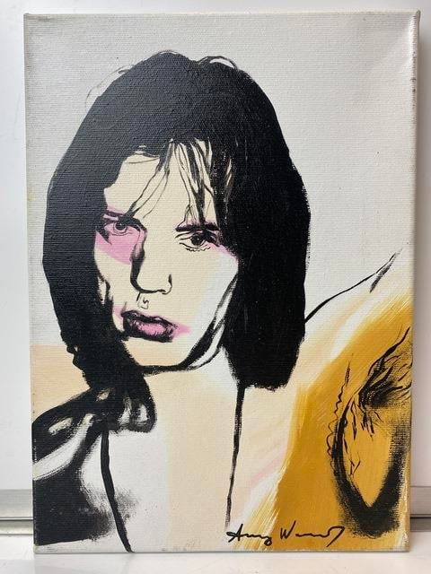 Andy Warhol, (After) Mick Jagger, Original Oil Painting, Soup Can, Signed,: Andy Warhol, (After) Mick Jagger, Original Oil Painting, Soup Can, Signed, No COA No documentation and only 25 years in provenance by one private Collection. (Attributed) sold as
