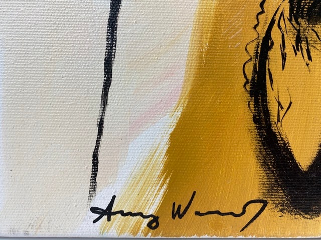 Andy Warhol, (After) Mick Jagger, Original Oil Painting, Soup Can, Signed, - 2