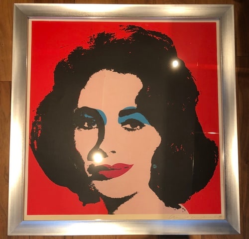 Andy Warhol, ((In the manner of) signed, sealed, Original Liz Taylor Signed, Dealer Seal & Stamps.: Andy Warhol, ((In the manner of)) signed, sealed, Original Liz Taylor Signed, Dealer Seal & Stamps. No COA No documentation and only 17 years in provenance by private Collection. sold as